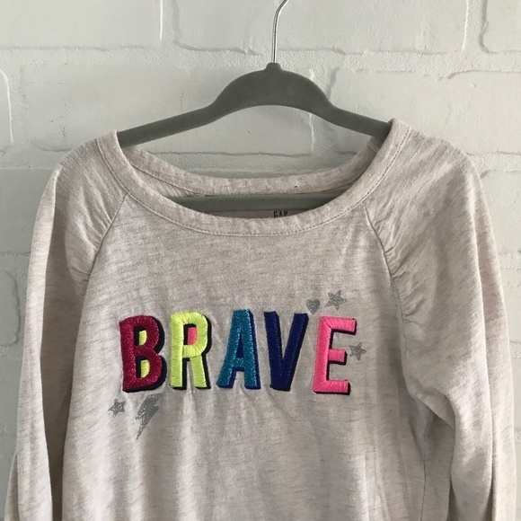 Gap Kids - Cream Graphic longsleeve shirt for Girl Size S - Picture 1 of 5